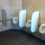 Glas-Trennwände weiß für Urinal